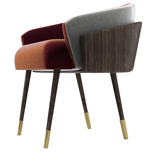 Modern Solid Wood Leisure Chairs 3D model