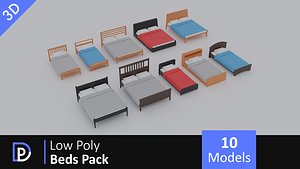 Low Poly Beds Pack