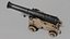 3D Medieval Vessel Ship Cannon(1) model