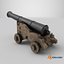 3D Medieval Vessel Ship Cannon(1) model