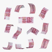 China 100 Yuan Falling Notes