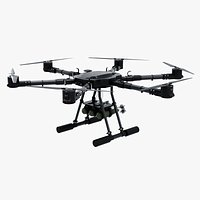 Military Hexacopter UAV - Weaponized Combat Drone with Bombs