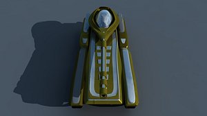 3d model tank silver