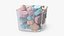 Marshmallows Shape of Flowers in Glass Container 3D model