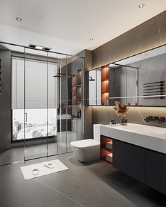 3D Modern bathroom model