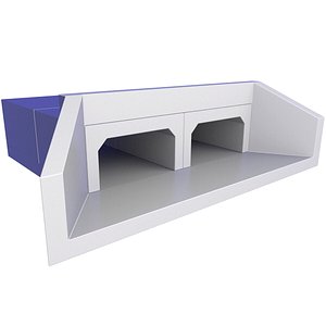 Concrete Sewer StormWater Box Culvert 48 3D