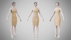 3D Dress 19 Retro Geometric Abstract