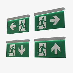 Emergency lamp with pictogram