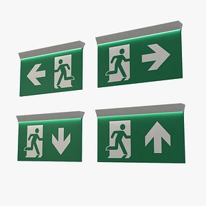 Emergency lamp with pictogram