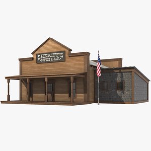 3D Detailed Western Sheriff Office