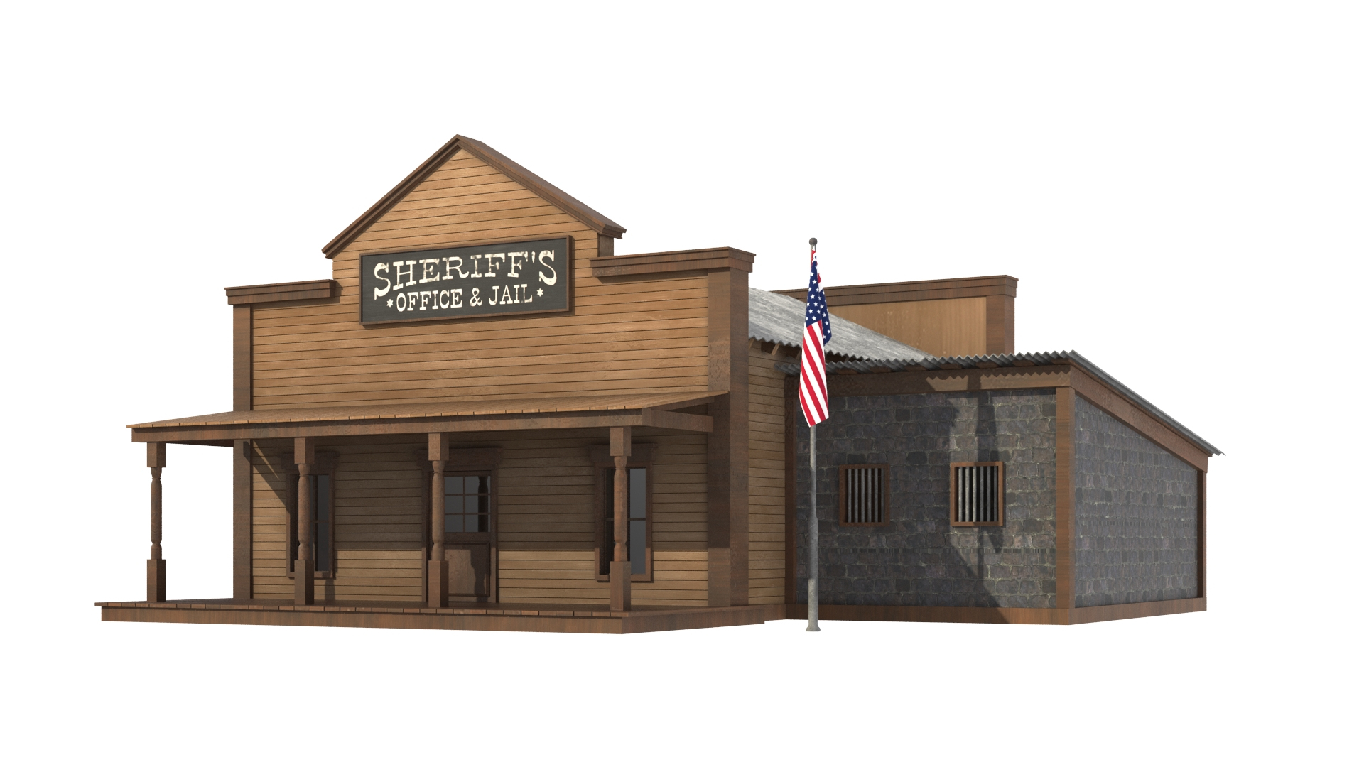 3D Detailed Western Sheriff Office - TurboSquid 2165008