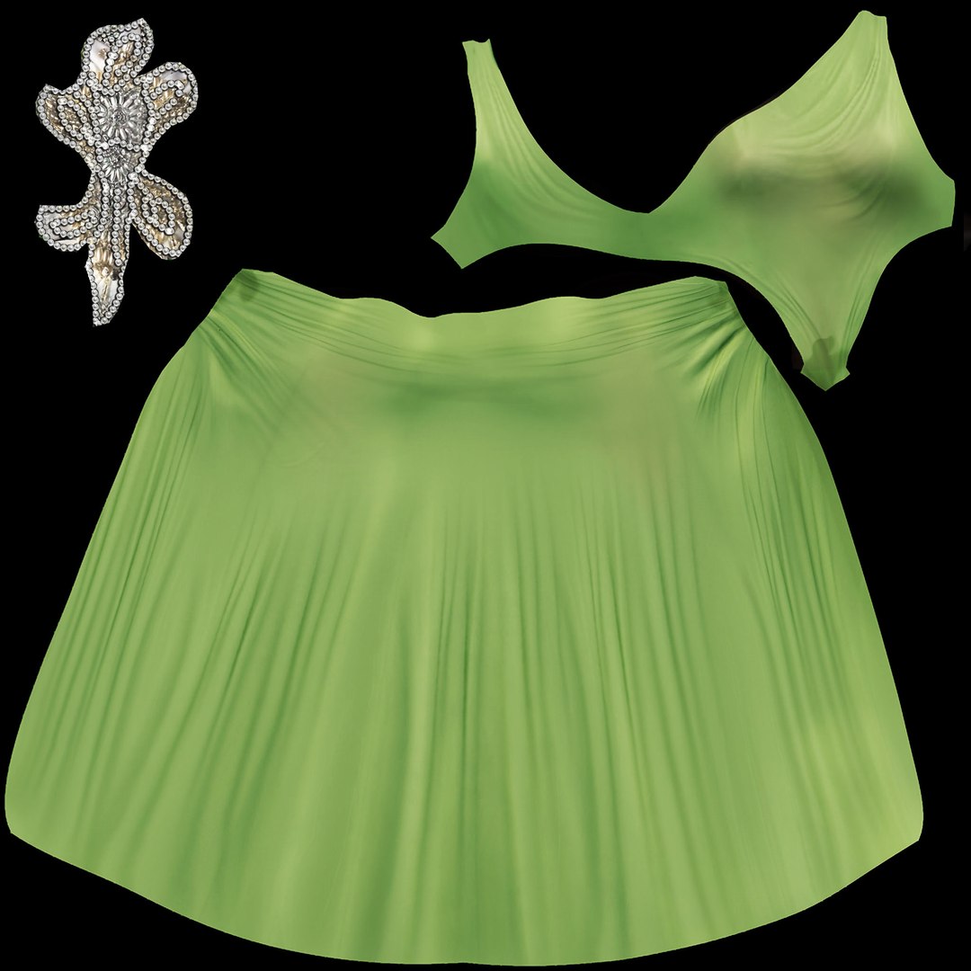 One Shoulder Prom Dress 3D model - TurboSquid 1760511
