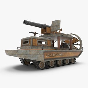 Lowpoly Amphibious Pirates Tank