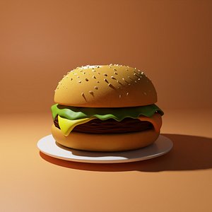 3D Burger 3D model