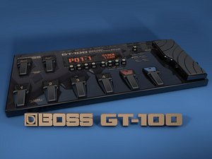 3d guitar boss gt100 model