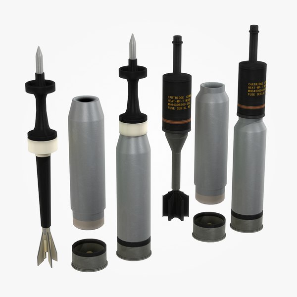 3d model 120mm tank shells