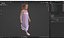Young Obese Girl Walking in Casual Summer Dress
