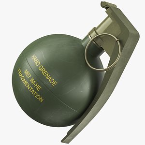 3D Hand Grenade 01 model