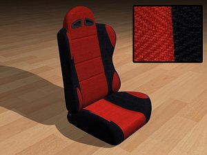 3ds max race car seat bucket