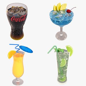 cocktail set glass 3D model