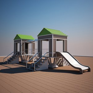 3d model house tree park