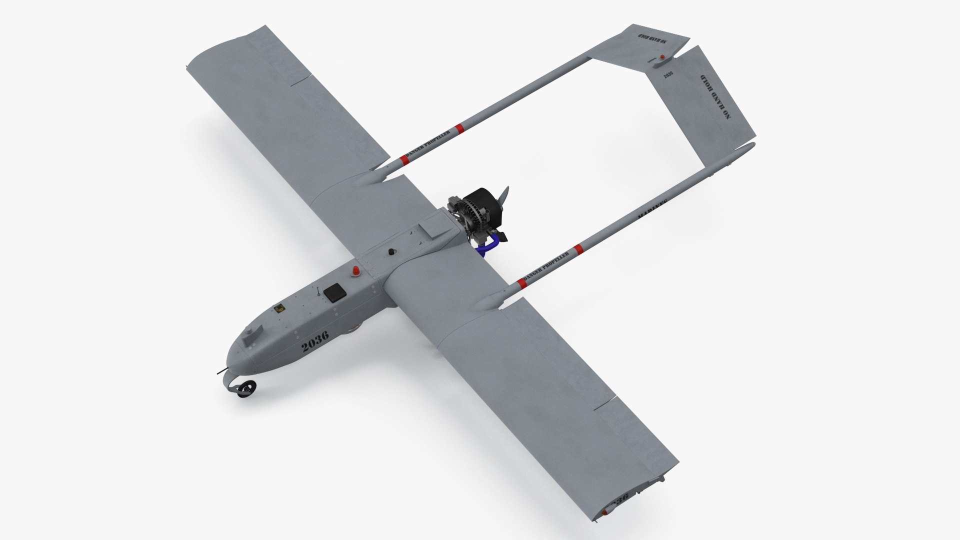 Unmanned Aerial Vehicle UAV Drone AAI RQ 7 Shadow Rigged For Maya 3D ...