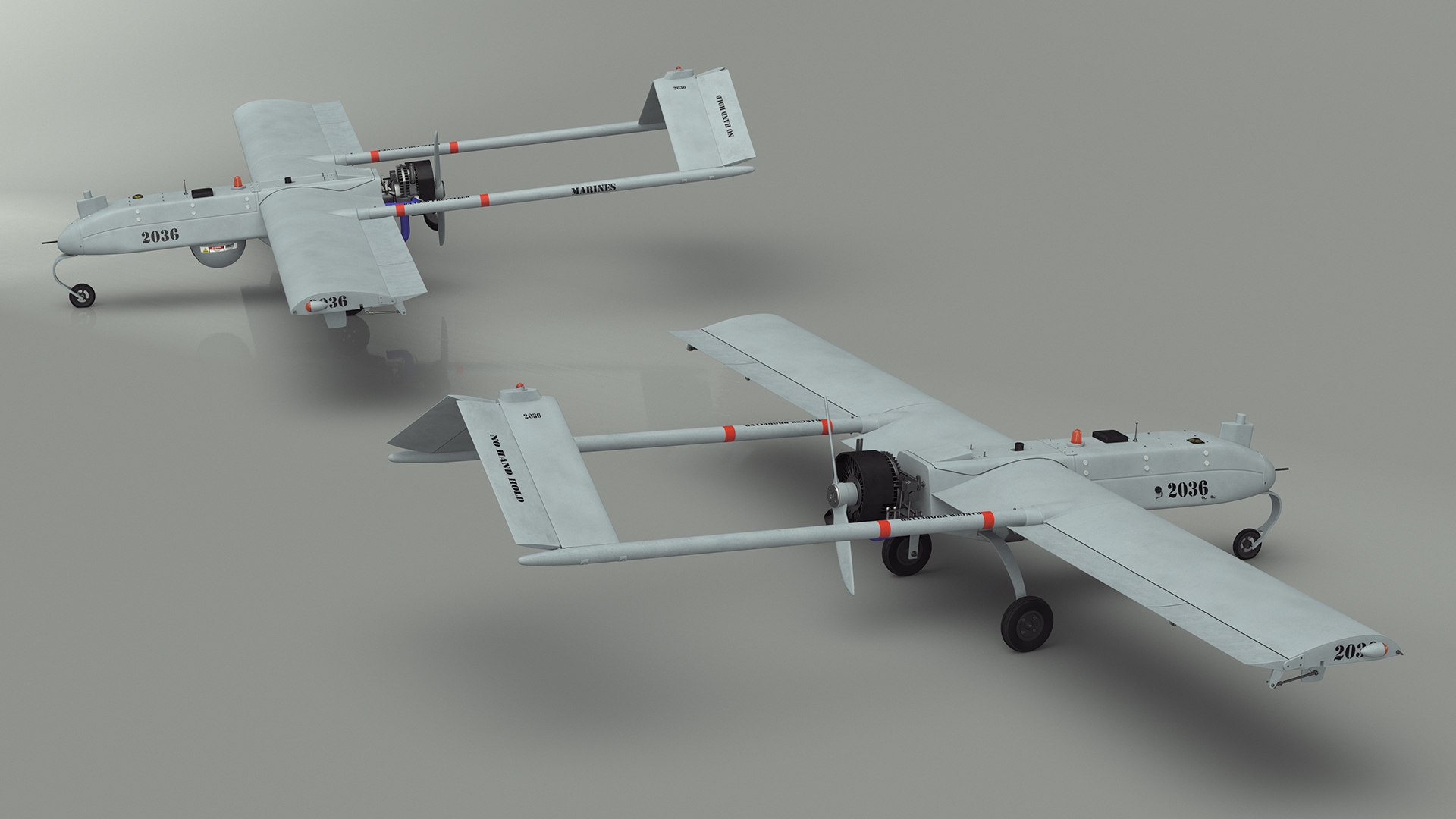 Unmanned Aerial Vehicle UAV Drone AAI RQ 7 Shadow Rigged For Maya 3D ...