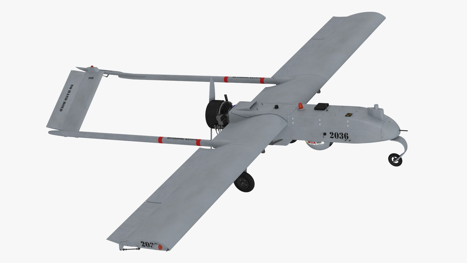 Unmanned Aerial Vehicle UAV Drone AAI RQ 7 Shadow Rigged for Maya 3D model preview
