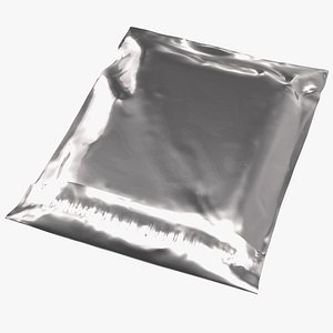3D Poly Mailer Plastic Bag Silver Closed