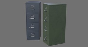 3D model filing cabinet 1b