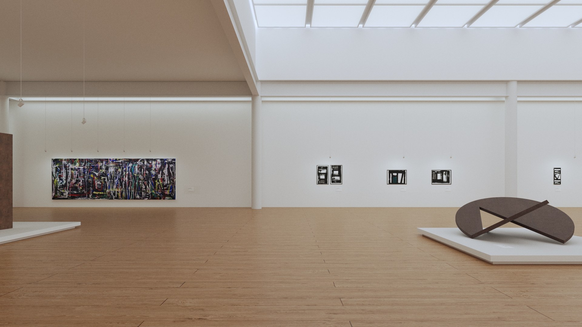 Modern Art Gallery Exhibition Interior 3D - TurboSquid 1771102