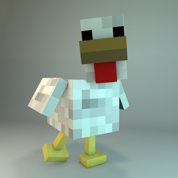 modelo 3d Pollo estilo Minecraft para Cinema 4D - TurboSquid 1557266