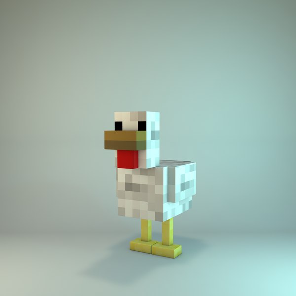 modelo 3d Pollo estilo Minecraft para Cinema 4D - TurboSquid 1557266