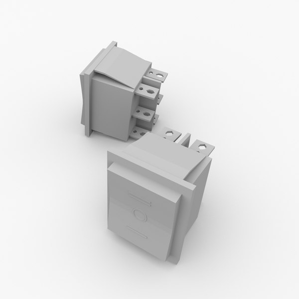 3D dpdt rocker switch - TurboSquid 1423815