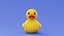 Rubber Duck Bath Toy Stylized Illustration  Low-poly 3D model