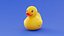 Rubber Duck Bath Toy Stylized Illustration  Low-poly 3D model