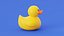 Rubber Duck Bath Toy Stylized Illustration  Low-poly 3D model