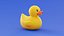Rubber Duck Bath Toy Stylized Illustration  Low-poly 3D model