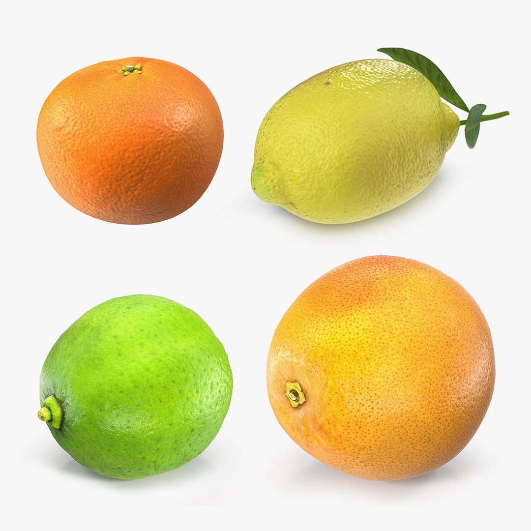 Citrus Fruits Collection 2 3D model preview