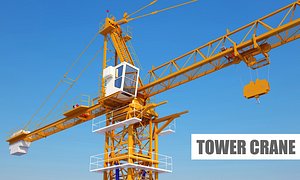 Yellow tower crane