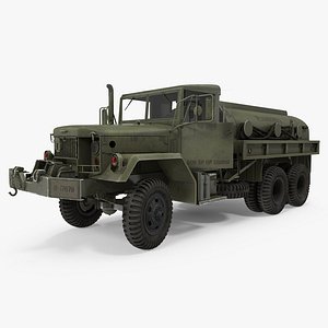 army fuel tank truck 3d model