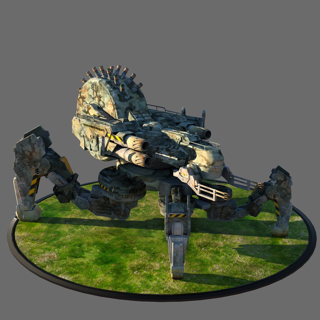 3dsmax Spider Tank