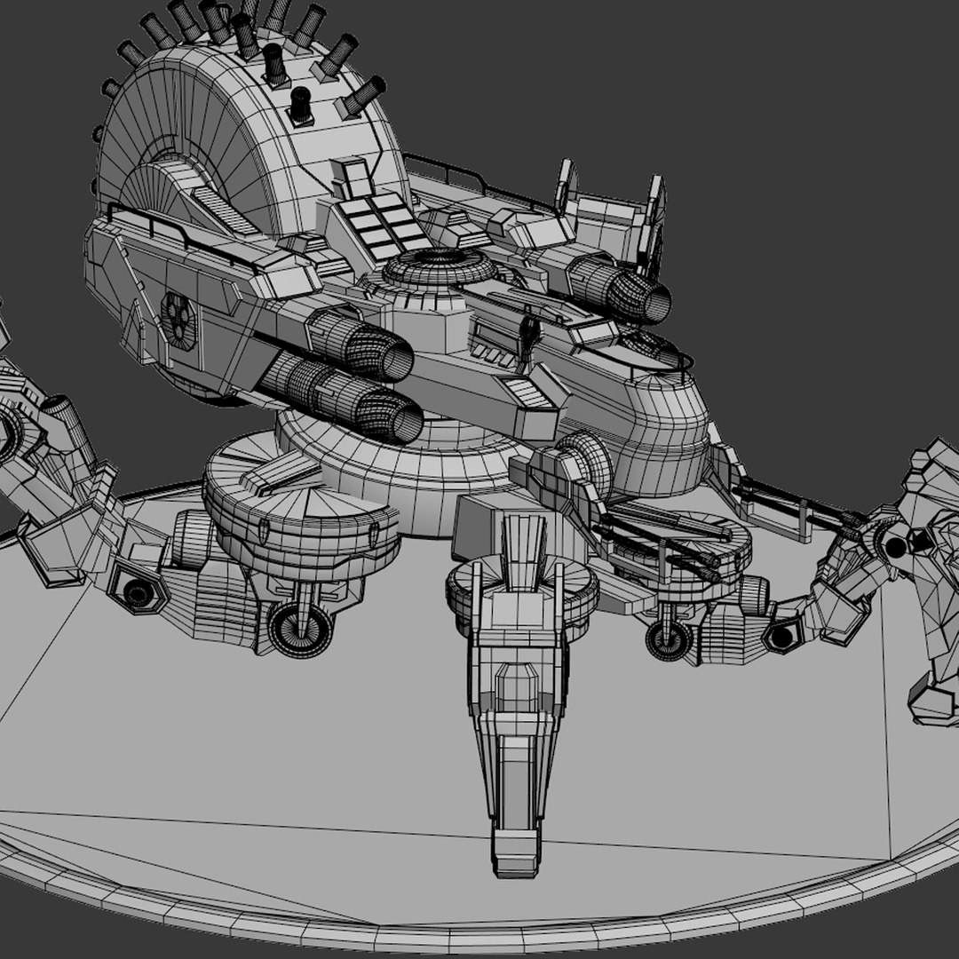 3dsmax Spider Tank