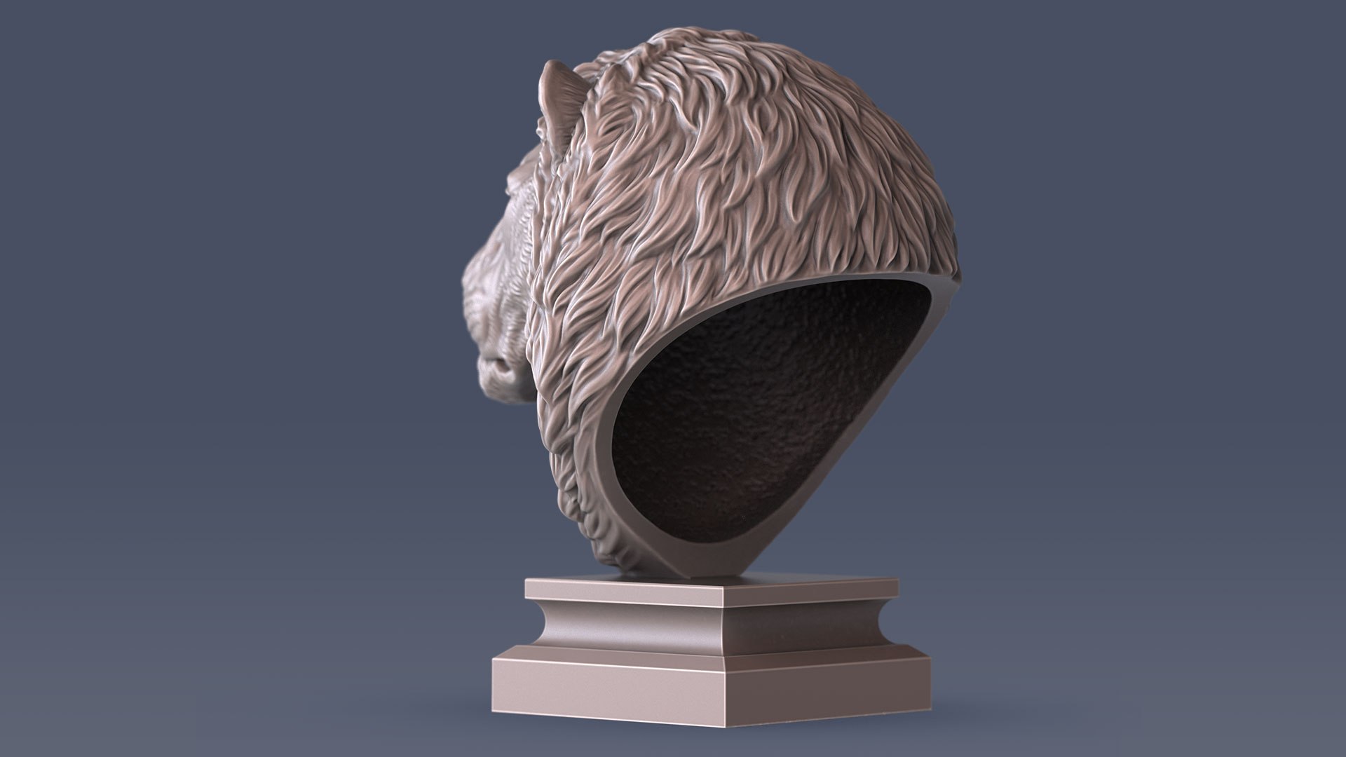 Lion Head Statue  Animal Sculpture STL model https://p.turbosquid.com/ts-thumb/a2/AVMjFr/84/lionheadbustsculpture3dstl10/jpg/1713212550/1920x1080/fit_q87/85d9efa16208af9fd78a5c62f203401a0acea597/lionheadbustsculpture3dstl10.jpg