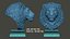 Lion Head Statue  Animal Sculpture STL