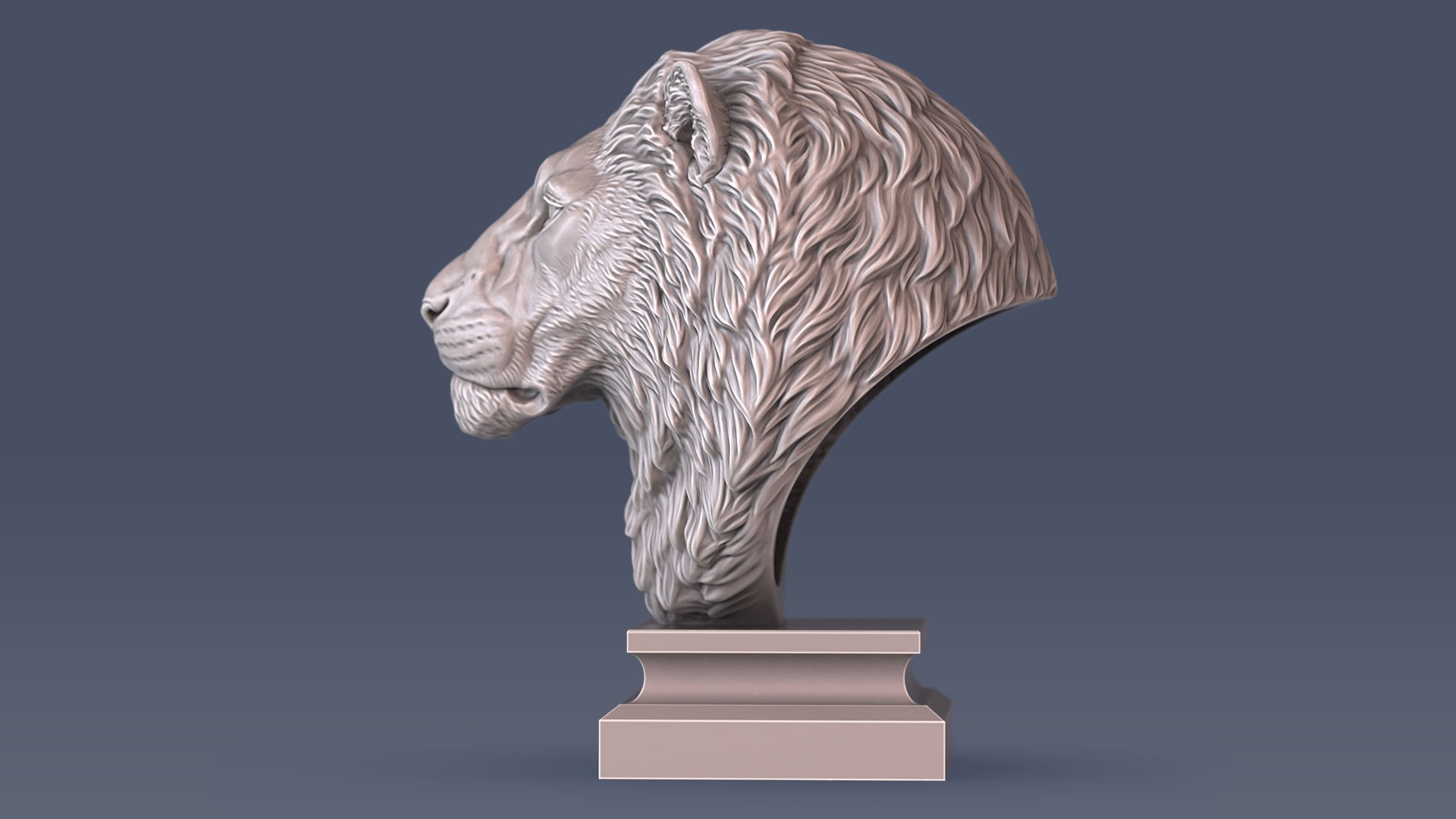 Lion Head Statue  Animal Sculpture STL model https://p.turbosquid.com/ts-thumb/a2/AVMjFr/lz/lionheadbustsculpture3dstl09/jpg/1713212551/1920x1080/fit_q87/4196e4fb878ac2b6d8732ab880d43fbbe6f7b698/lionheadbustsculpture3dstl09.jpg