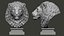Lion Head Statue  Animal Sculpture STL