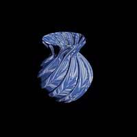Vaso per arredamento blu e bianco