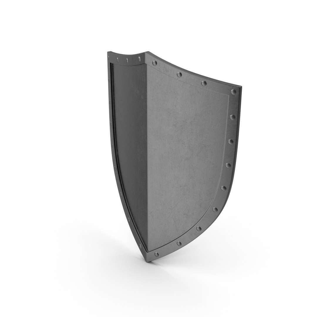 Black Metal Shield 3D Model TurboSquid 2050310