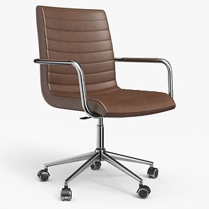 3D Office Chair Brown